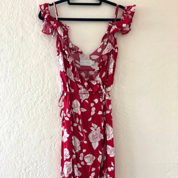 Disney by MINKPINK Rose Print Wrap Dress - Large - Picture 5 of 8